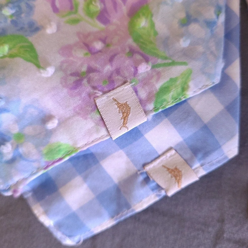 Tommy Bahama‎ Dog Cat Bandana Pet Scarf 2 Pack One Size Cotton Floral Plaid